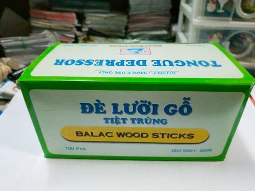Que Đè Lưỡi Gỗ Tiệt Trùng - BALAC WOOD STICKS TONGUE DEPRESSOR