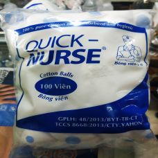 Bông Y Tế Viên Quick Nurse - Gòn Viên Quick Nurse 100 gram